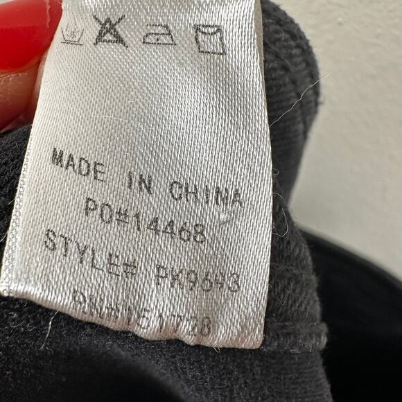 NEW ee:some Wide Leg Jeans Cropped Frayed Hem Boho Festival Black Denim Small - Picture 7 of 9